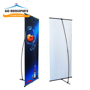 L banner stand display